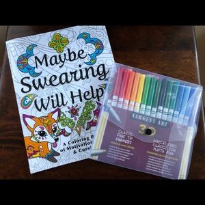 Coloring book & Markers *FOR ADULTS ONLY* NEW